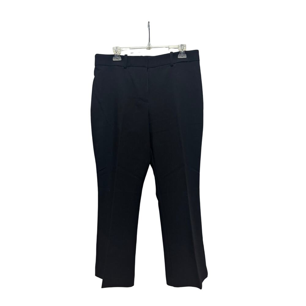 1State 12 black Capri flat front zip lick flare polyester spandex nwt